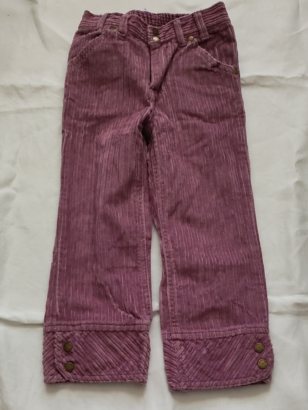 Kenneth Cole Reaction Dusty Mauve Corduroy Wide-Leg Kids Pants
